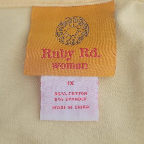 Ruby Road Women 1X Mid Sleeve Classic Style Shiny Embellishments with Gold Beads - Picture 3 of 11